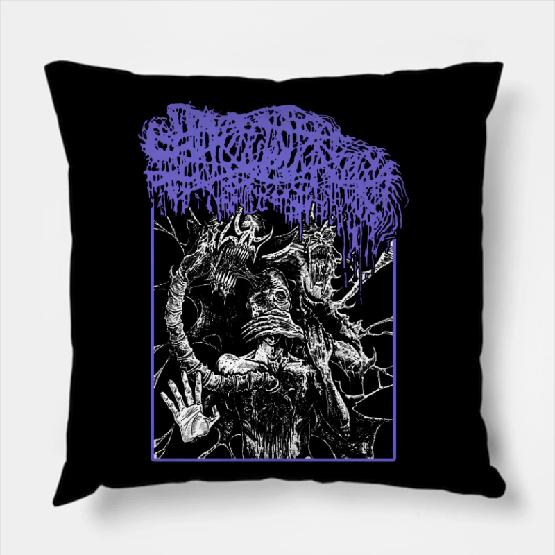 Sanguisugabogg Horror Throw Pillow