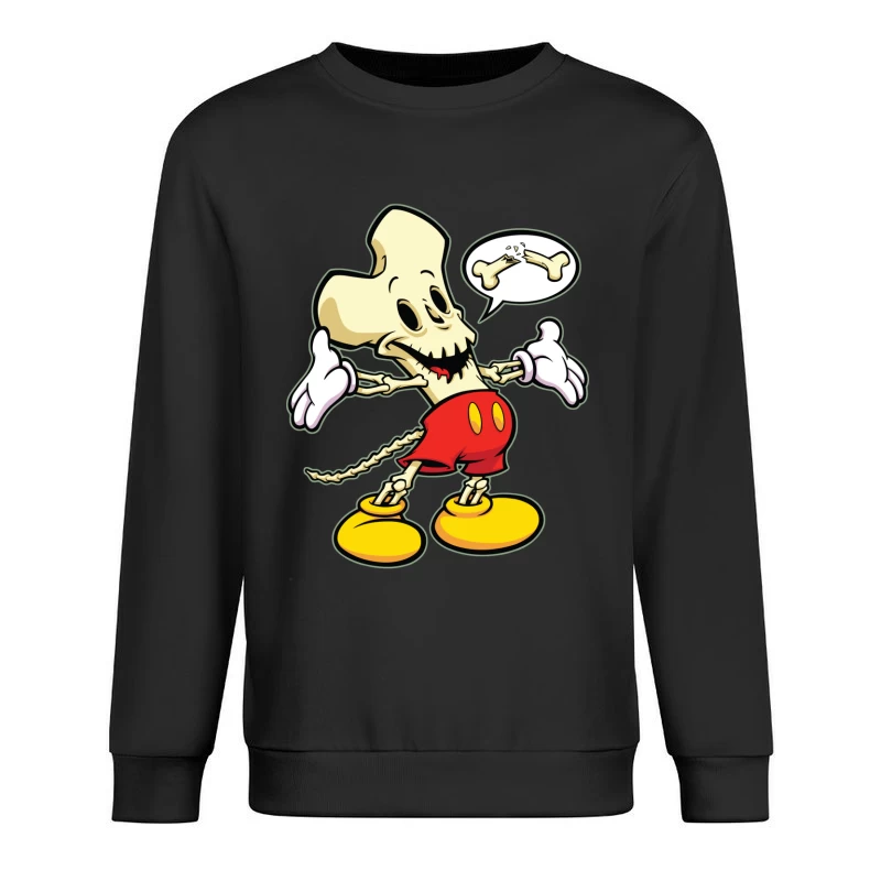 Cartoon Skeleton Character Male Pullover Sweatshirt