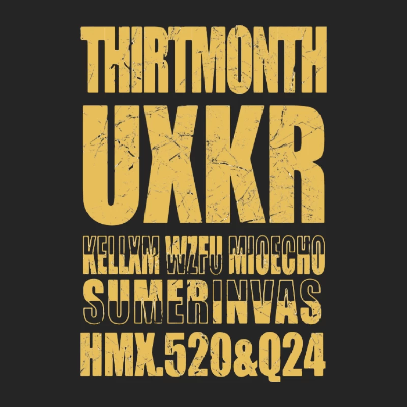 Rätselhafte Typografie auf zerkratztem Hintergrund Damen Pullover Sweatshirt