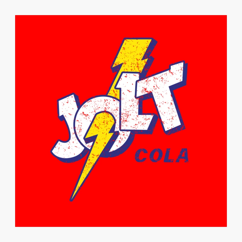 Retro Jolt Cola Energy Drink Logo with Lightning Bolt Pin