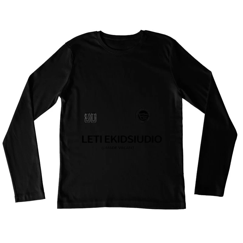 Retro-Stil-Design mit Text und Logo Damen Langarm T-Shirt