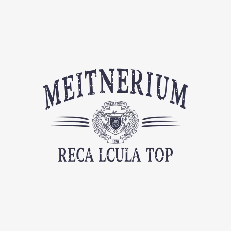 Meitnerium Design mit Emblem Herren Langarm T-Shirt
