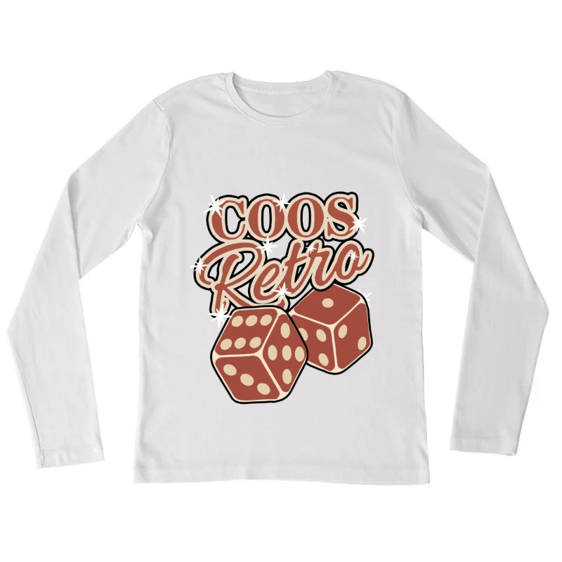 Retro Glückswürfel Design Damen Langarm T-Shirt