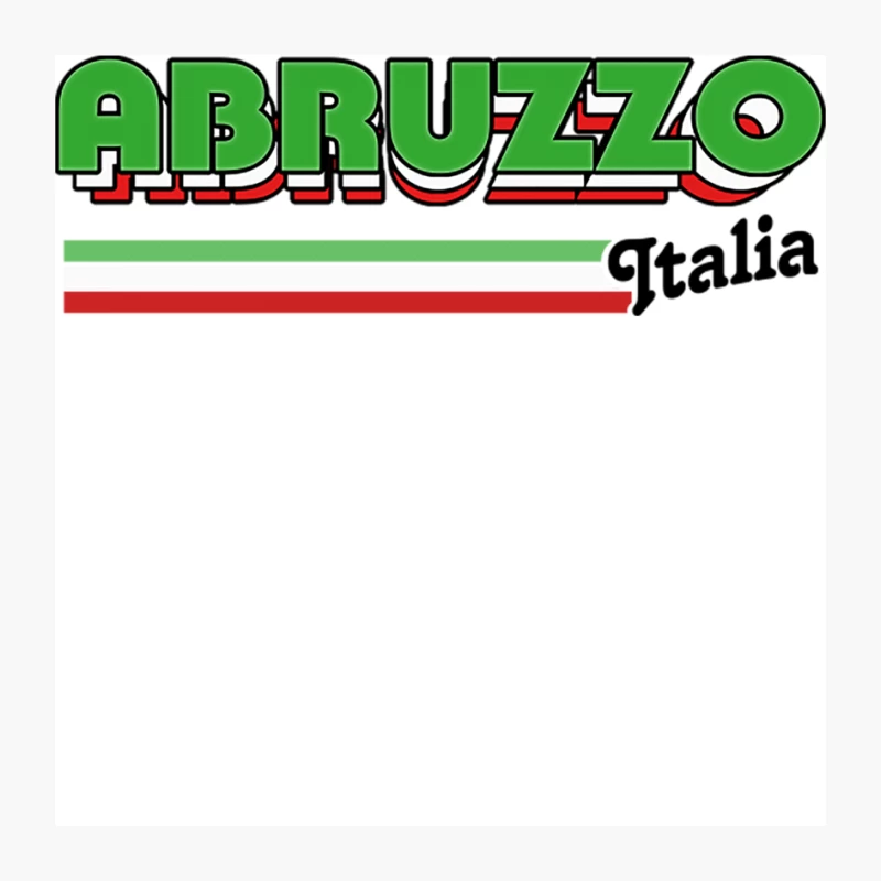 Abruzzo  Italia Typography Region Design Pin