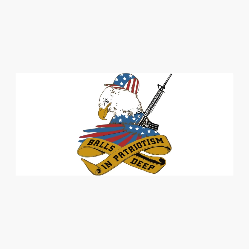 Satirical Patriotic Eagle with American Symbols Coffee Mug
