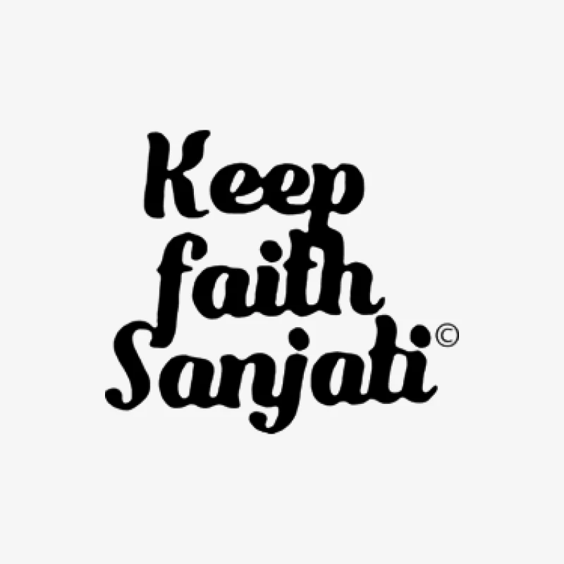 Sanjati Keep Faith Design Herren Langarm T-Shirt