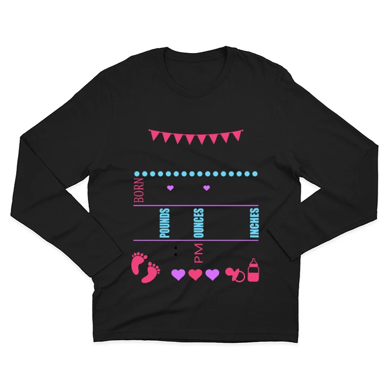 Design de naissance pour bébé Homme Manches Longues T-Shirt