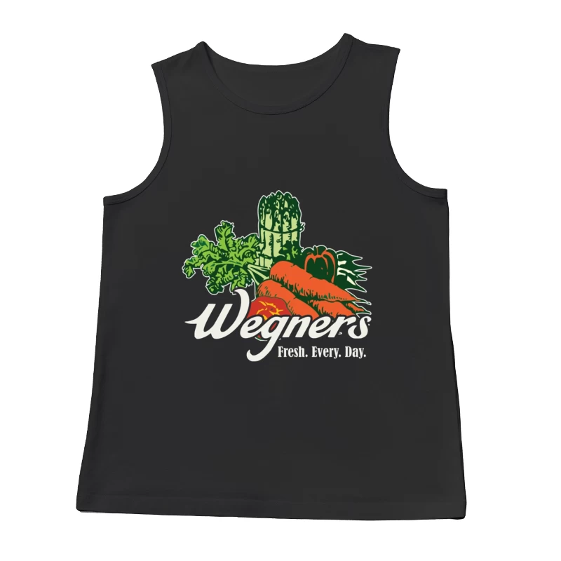 Wegner's Fresh Daily Vegetable Market Logo Male Tank Top