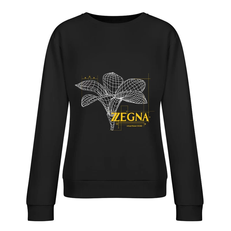 Zegna Virtuelle Blume Design Damen Pullover Sweatshirt