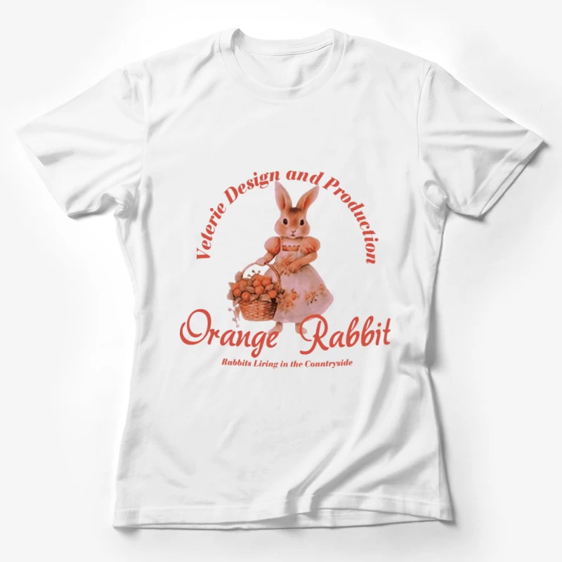 Orange Hase Design Damen T-Shirt
