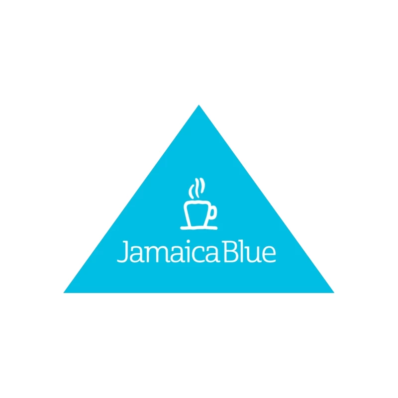 Jamaica Blue Coffee Brand Triangle Logo Tapestry