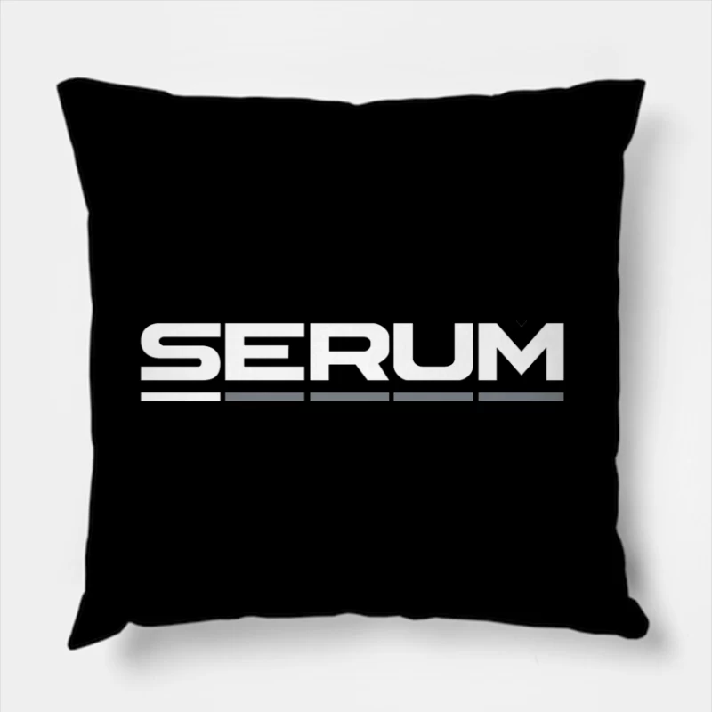 Minimalist Serum Audio Software Logo Design Throw Pillow