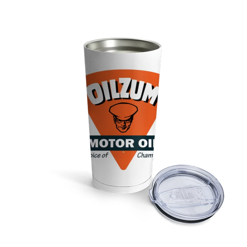 Vintage Oilzum Motor Oil Logo with Retro Design Travel Mug