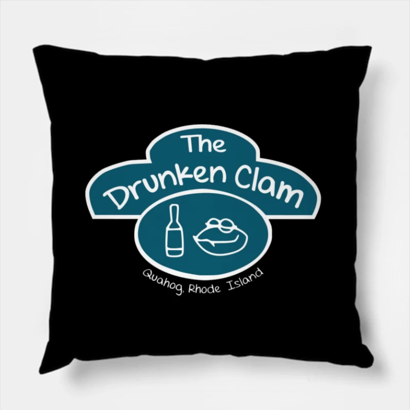 The Drunken Clam Throw Pillow