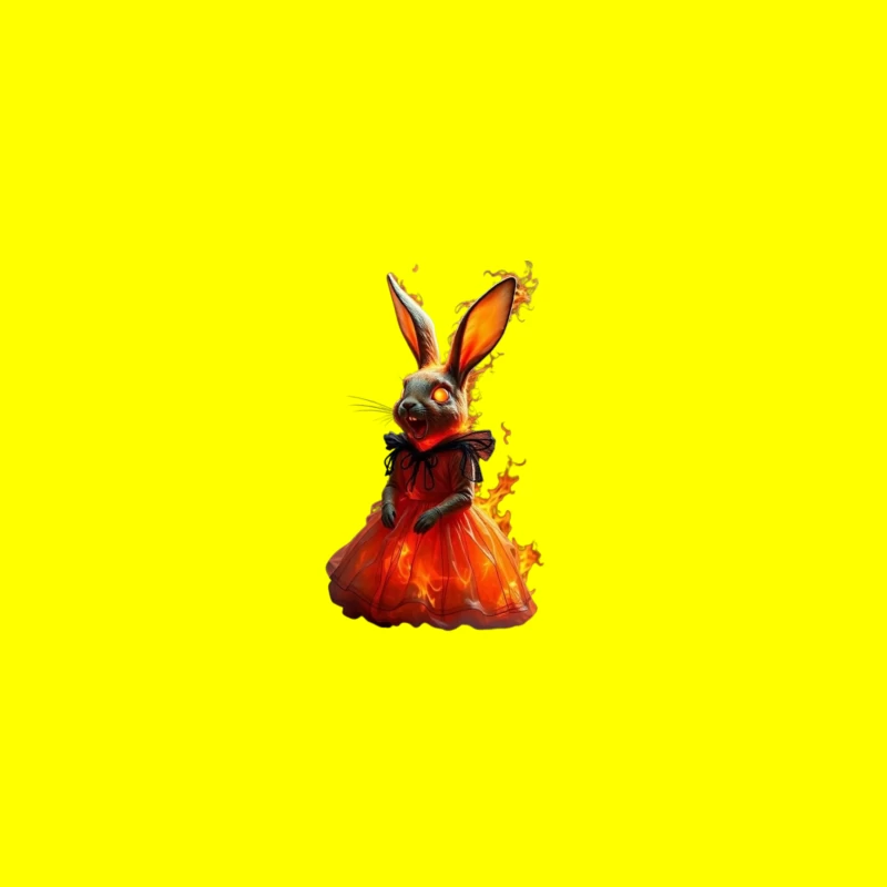 Fiery Rabbit in a Dress iPhone Case