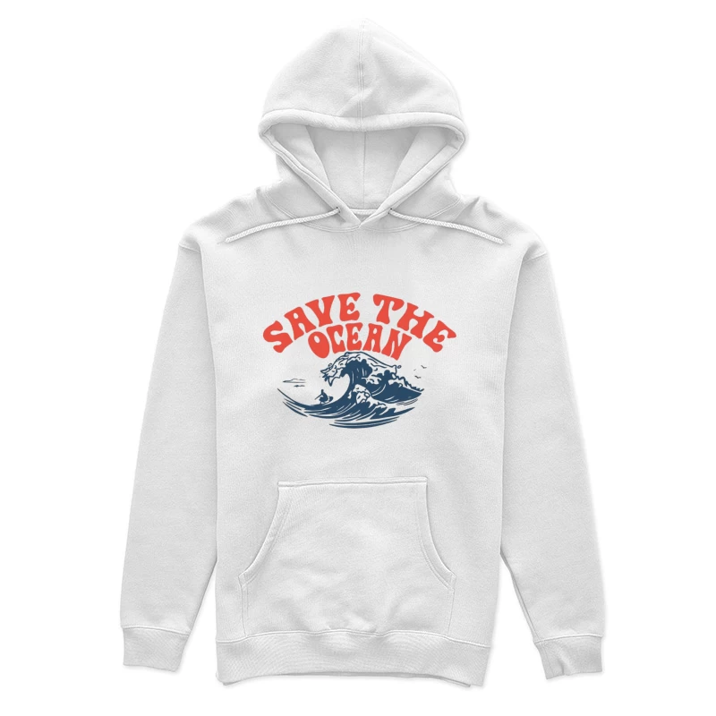Sauvez l'océan Illustration de vague Femme Sweat à capuche