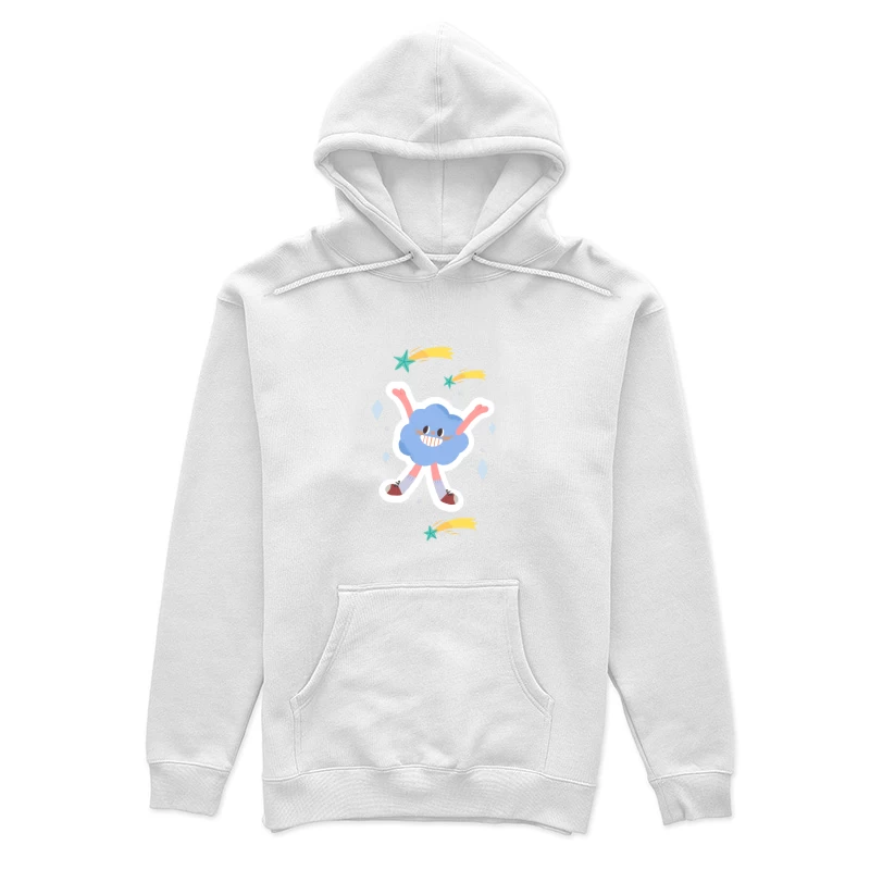 Springende Wolke mit Sternen Damen Pullover Hoodie