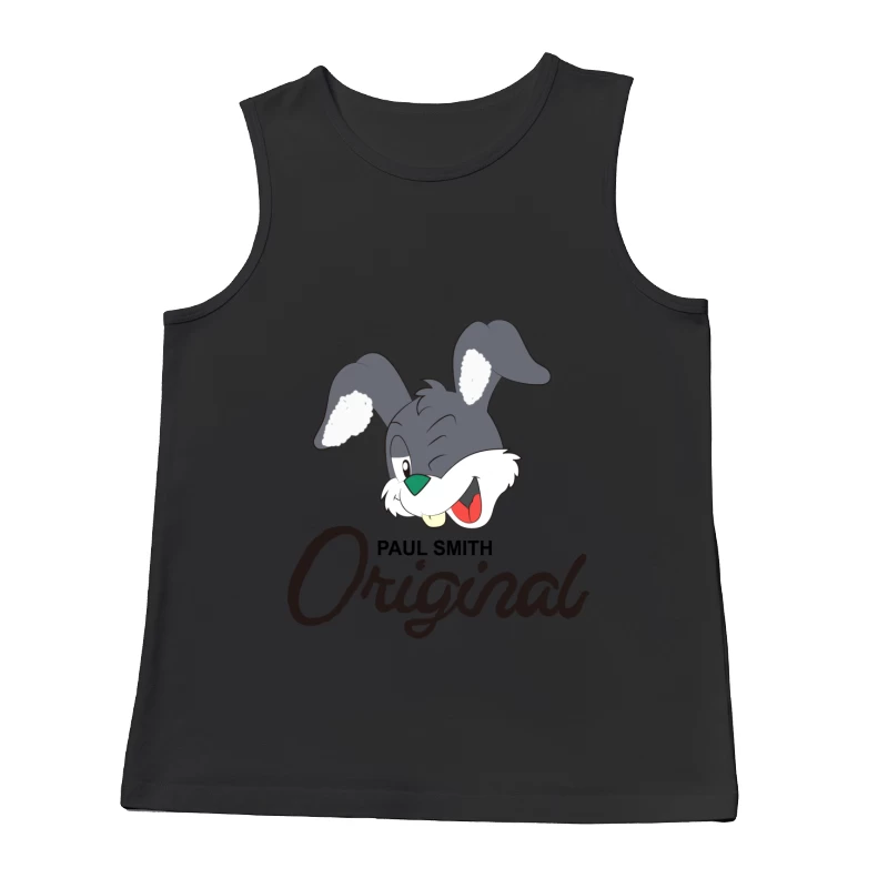 Grauer Cartoon-Hase Originaldesign Herren Tanktops