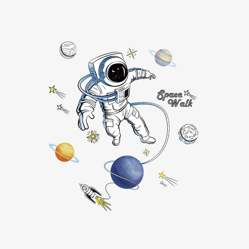 Astronaut im Weltraum mit Planeten und Sternen Damen Pullover Sweatshirt