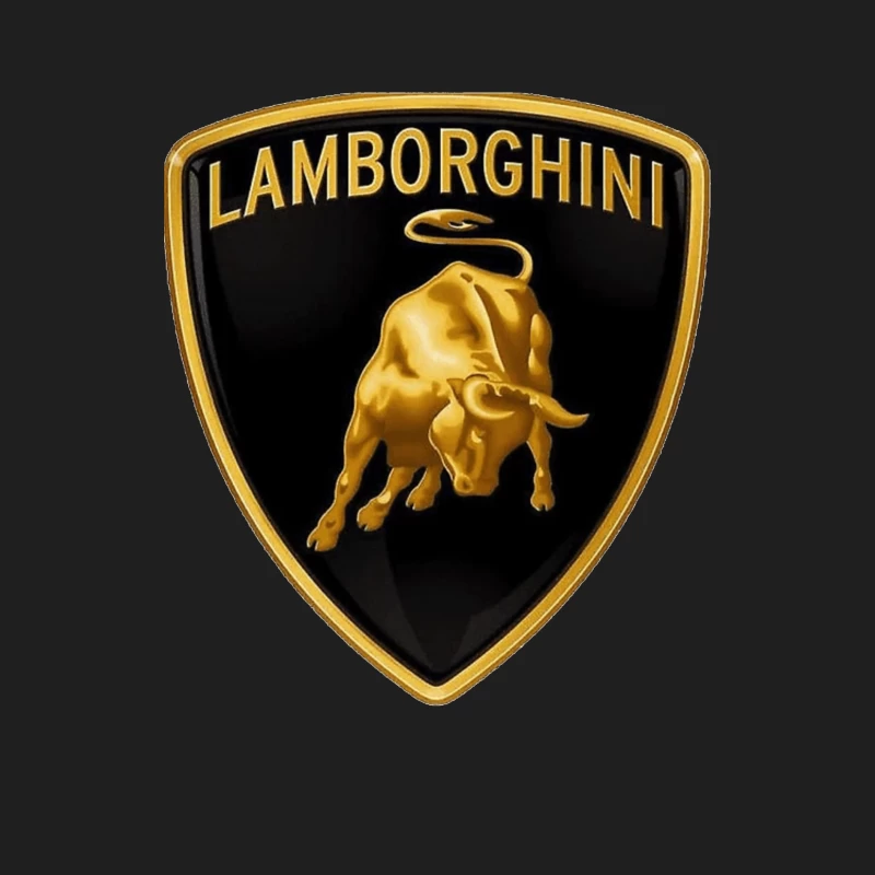 Lamborghini Luxury Automotive Brand Logo with Golden Bull Emblem Male Tank Top