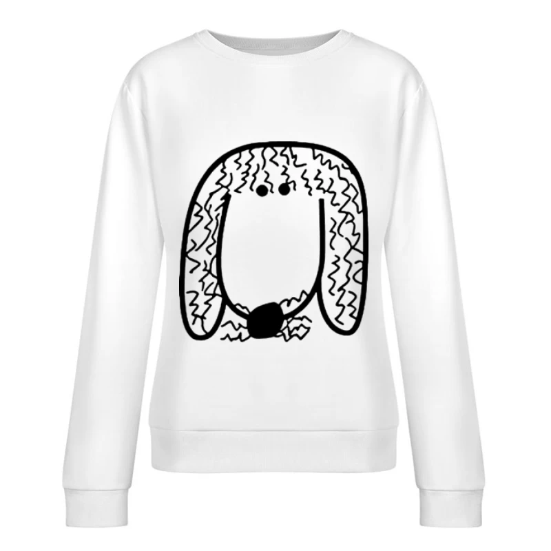 Abstrakte Robbe mit Wellen Damen Pullover Sweatshirt