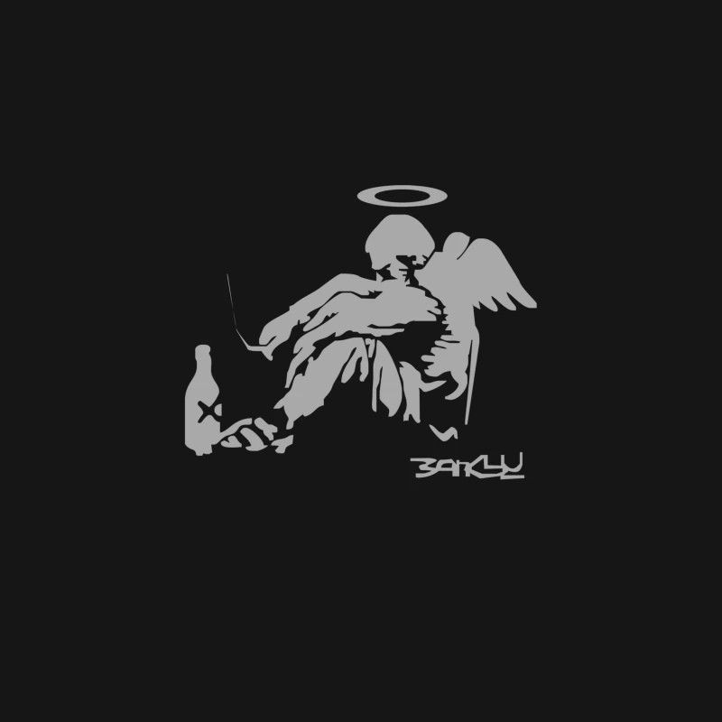 Banksy Fallen Angel Desk Mat