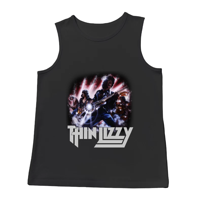 Dramatic Rock Band Performance Illustration Male Tank Top