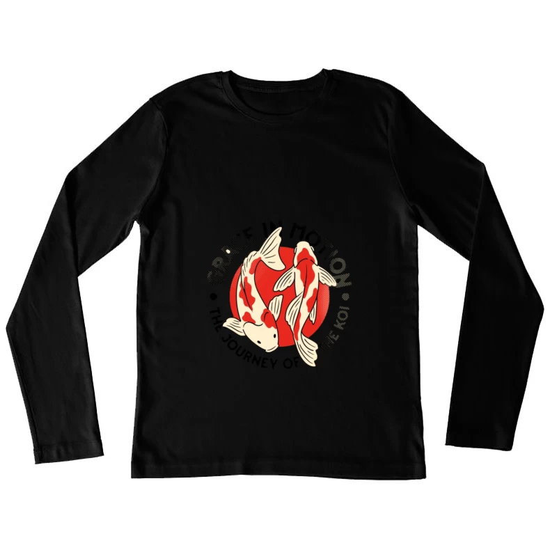 Voyage des Koi: Grâce en Mouvement Femme Manches Longues T-Shirt