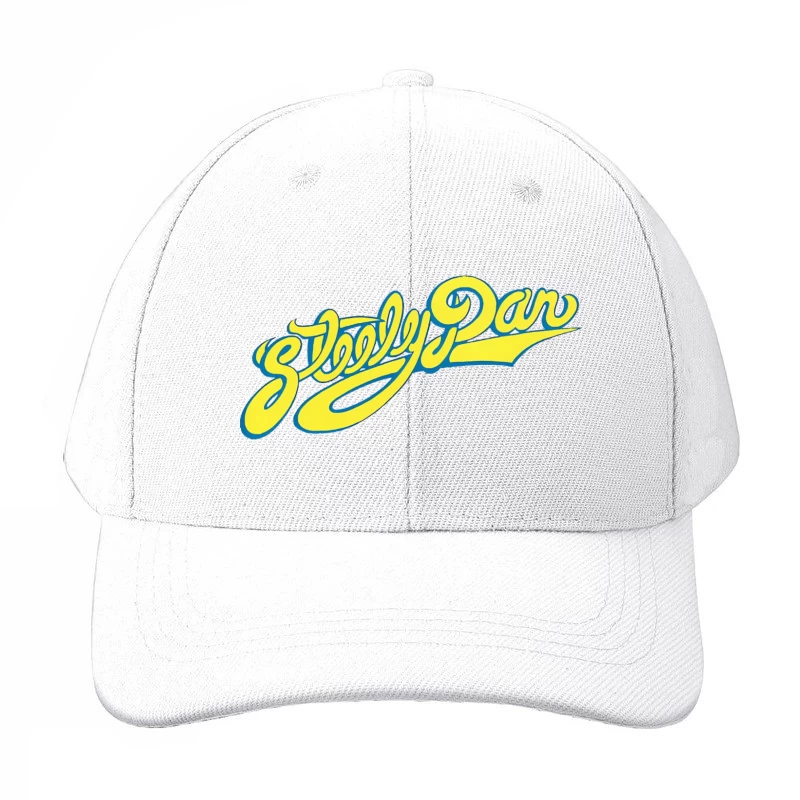 Steely Dan Classic Yellow Cursive Band Logo Baseball Cap