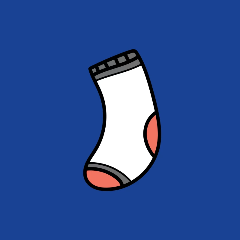 Chaussette blanche avec motifs colorés Femme T-Shirt