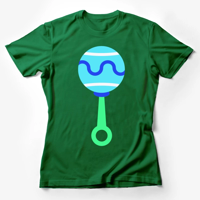 Hochet pour bébé bleu avec poignée Femme T-Shirt