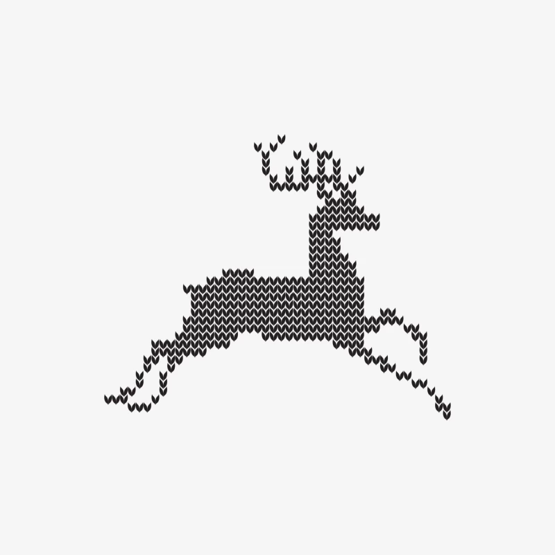 Motif de cerf en pixel art Homme Manches Longues T-Shirt