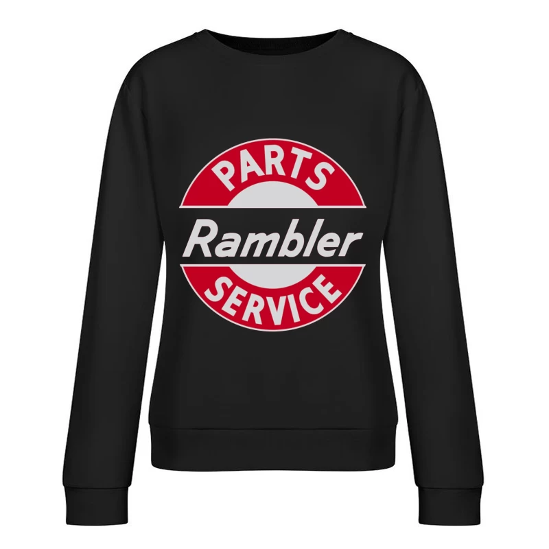 Vintage Rambler Parts & Service Logo Design Female Pullover Sweatshirt