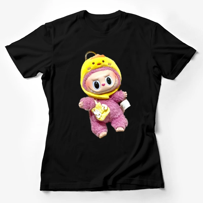 Niedliches Plüschtier mit gelbem Tierhut Damen T-Shirt