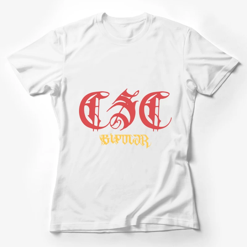 Gothic Stil Schriftzug Damen T-Shirt