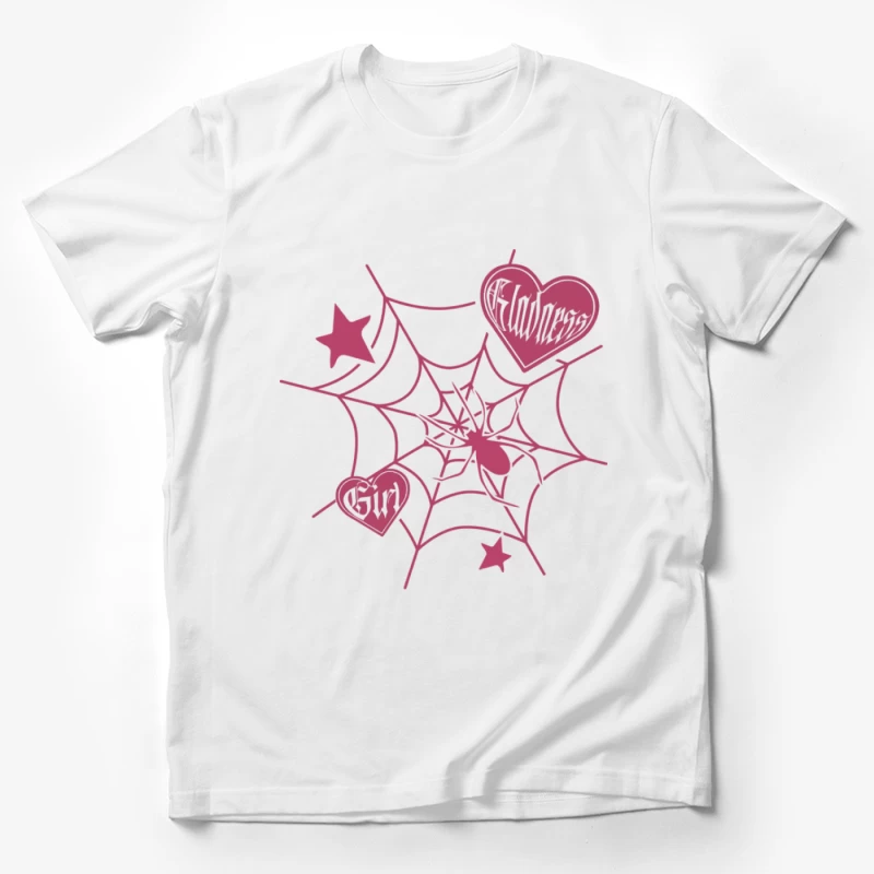 Spinnennetz Herz Design Herren T-Shirt