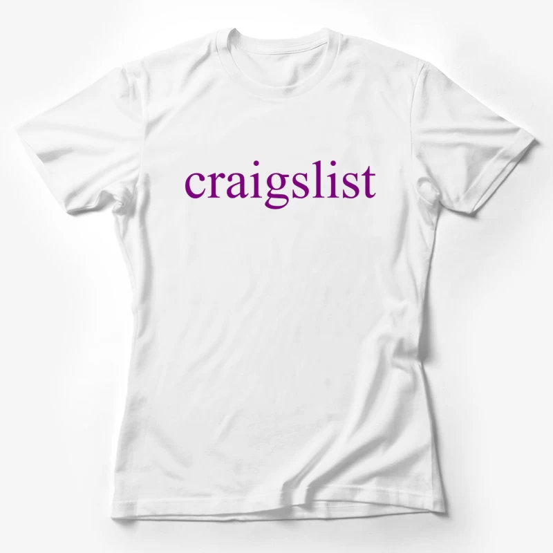 Craigslist Purple Logo Design Female T-Shirt