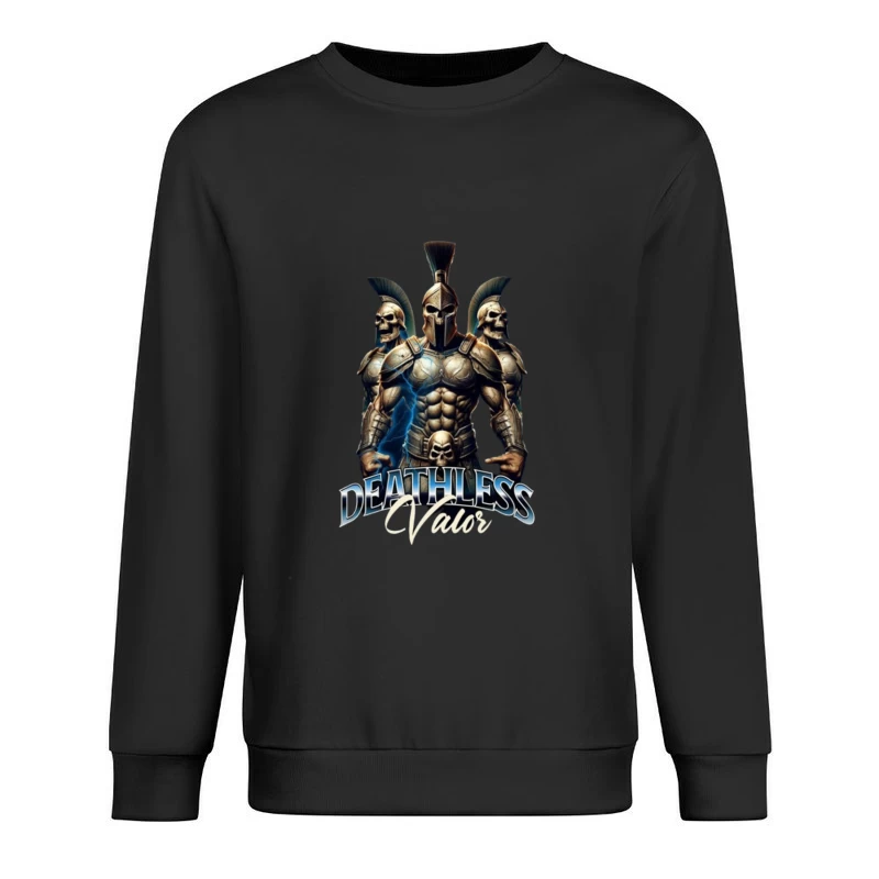 Spartan Warrior Deathless Elite with Skull Armor Male Pullover Sweatshirt