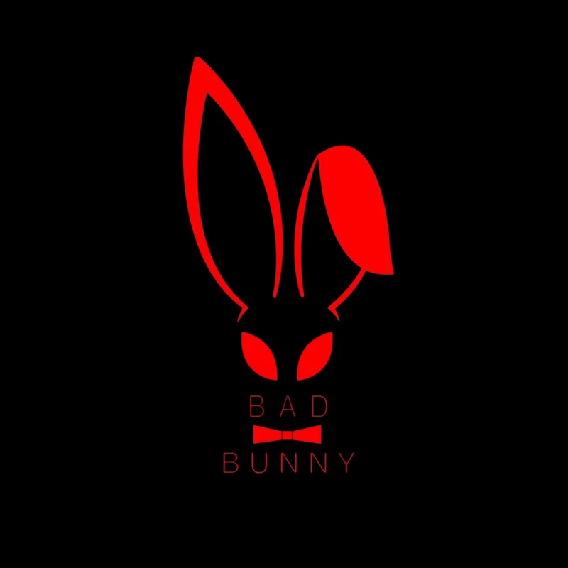 Bad Bunny Logo Throw Pillow