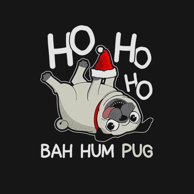 Chien de Noël drôle avec bonnet Homme Manches Longues T-Shirt