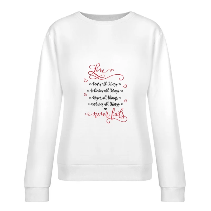 Amour éternel en design romantique Femme Sweat-shirt à enfiler