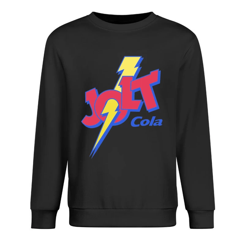 Retro Jolt Cola Energy Drink Logo with Lightning Bolt Design Male Pullover Sweatshirt