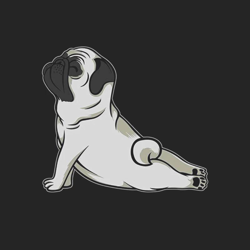 Chien mignon en posture de yoga Homme Sweat-shirt à enfiler