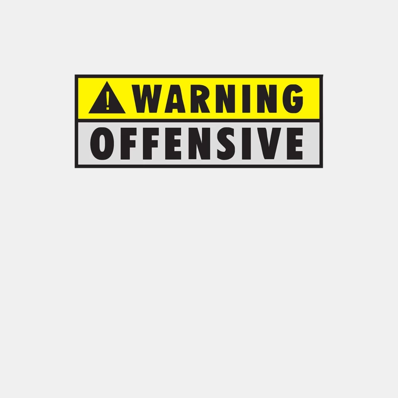 Warning Offensive Mens Funny Male Tank Top