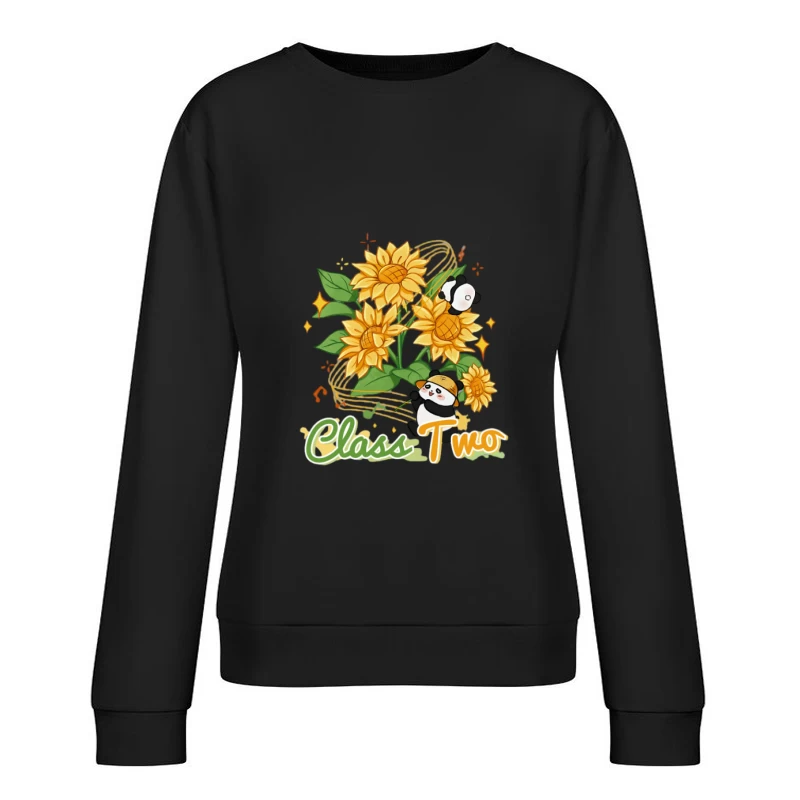 Tournesols et Pandas Femme Sweat-shirt à enfiler