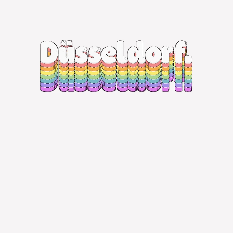 Düsseldorf  Retro Typography Design Female T-Shirt