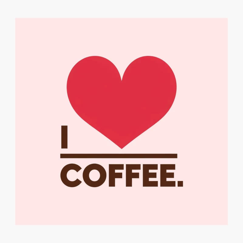 I Love Coffee Heart Typography Design Throw Pillow