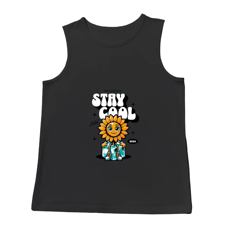 Fröhliche Sonnenblume bleibt kühl Herren Tanktops