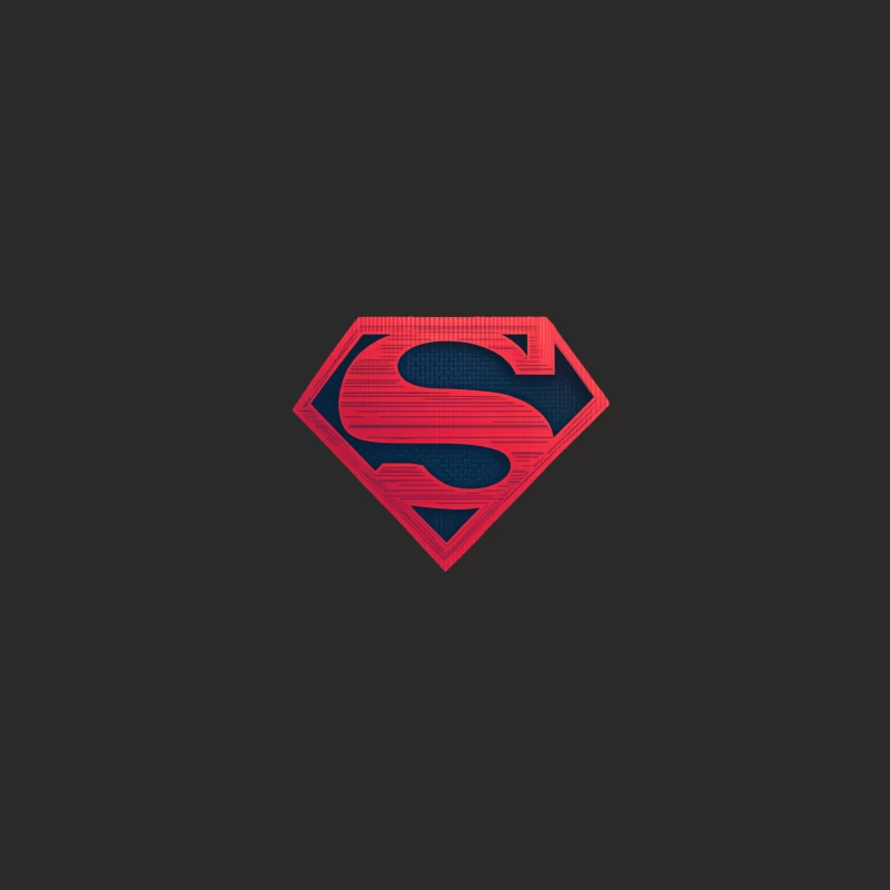 Iconic Superman Logo: Red and Blue Superhero Emblem Baseball Cap