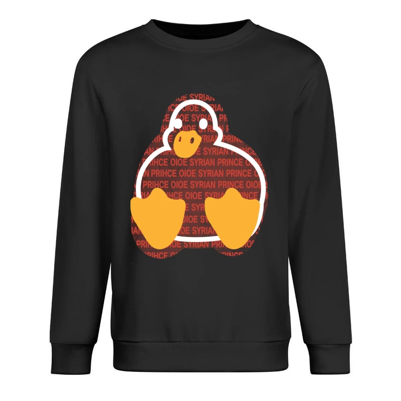 Lustiger Enten-Design mit Schriftzug Herren Pullover Sweatshirt